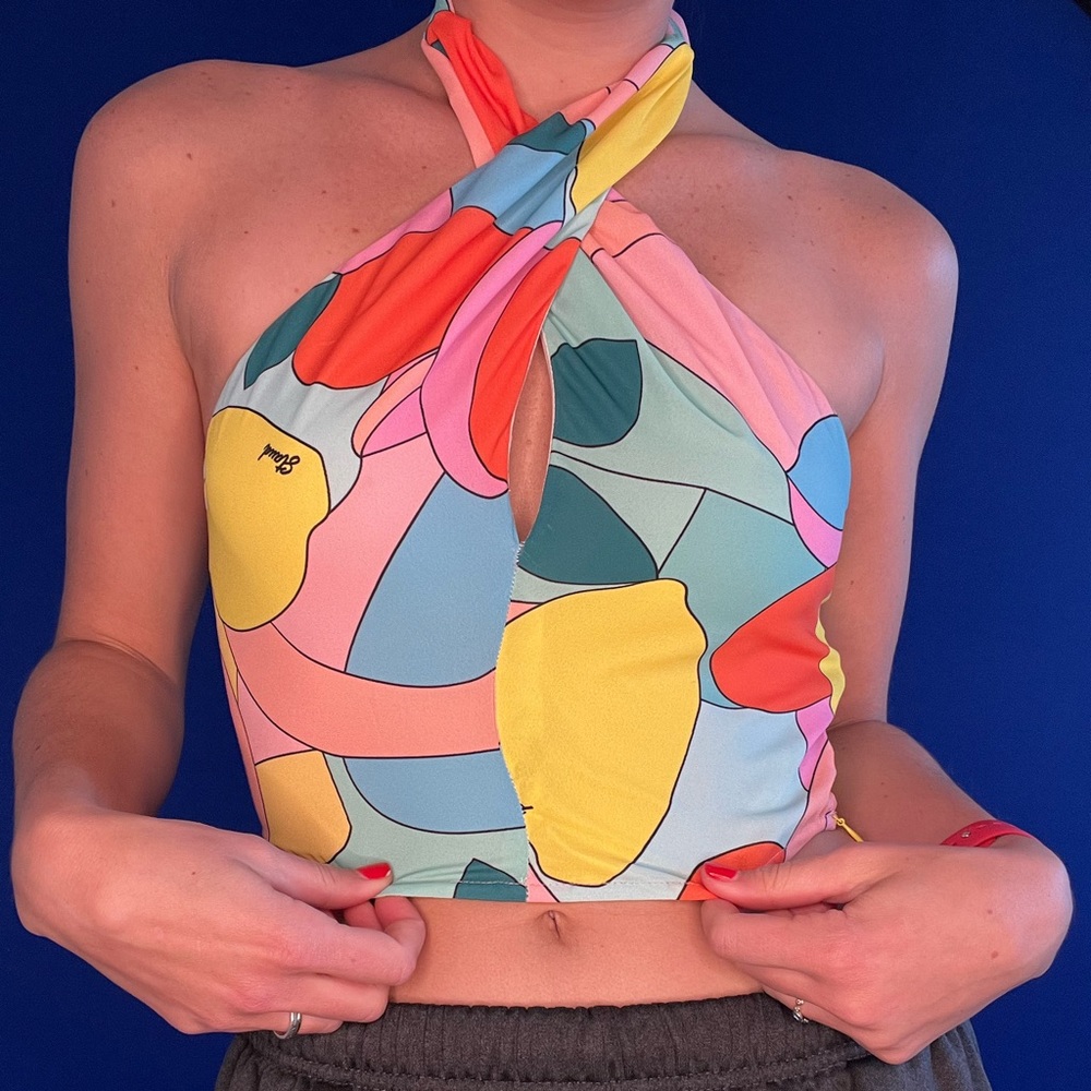 Staud Citrus Kai Top multicolor halter top - Picture 3 of 9